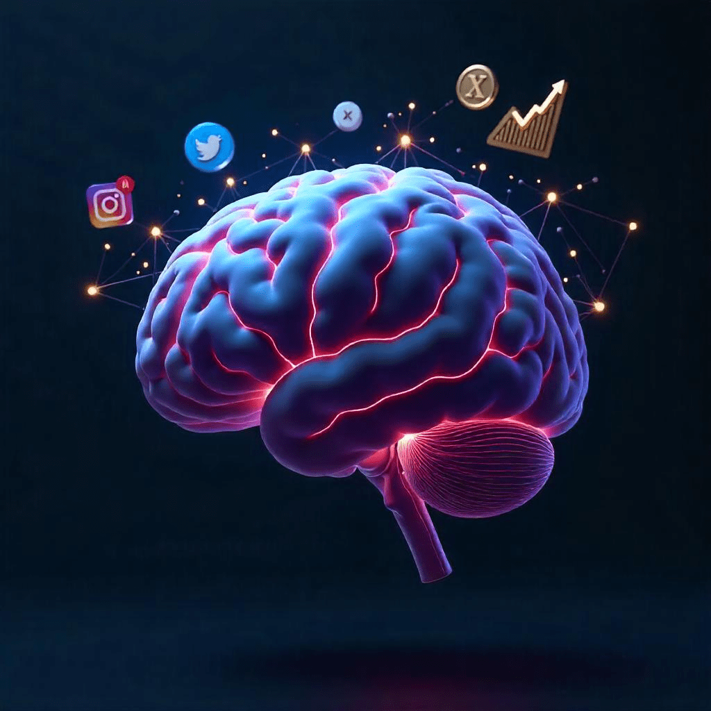 Cérebro sendo estimulado, demontrando O que é Neuromarketing